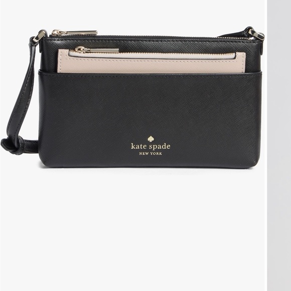 kate spade Handbags - Kate Spade Black and Cream Wristlet